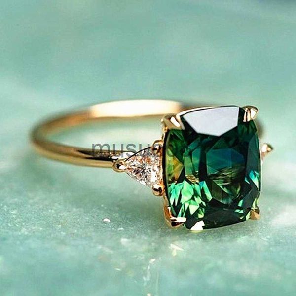 

band rings luxury romantic gold color rings natural gemstone emerald rings for women wedding engagement party birthday gift jewelry anillos, Silver
