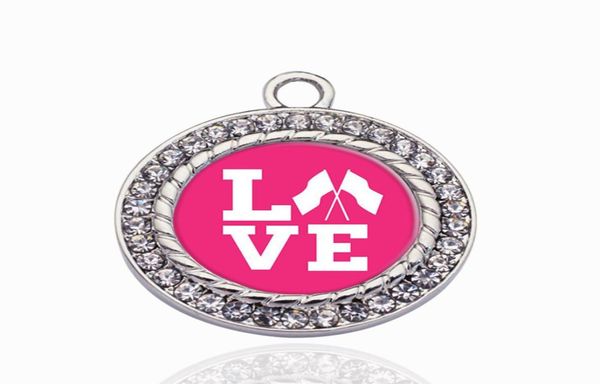 

color guard love circle charm charm goldsliver pendants for necklacebracelet making jewelry findings diy handmade craft gifts1605109, Bronze;silver
