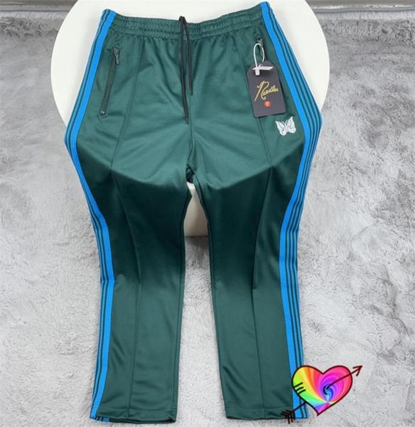 

2022 green pants men women blue stripe 1 white embroidered straight trousers4072583, Black;brown