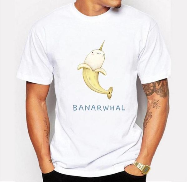 

new fashion mens t shirt summer kawaii banarwhal tshirt printed casual harajuku tshirts mens camisetas8386042, White;black