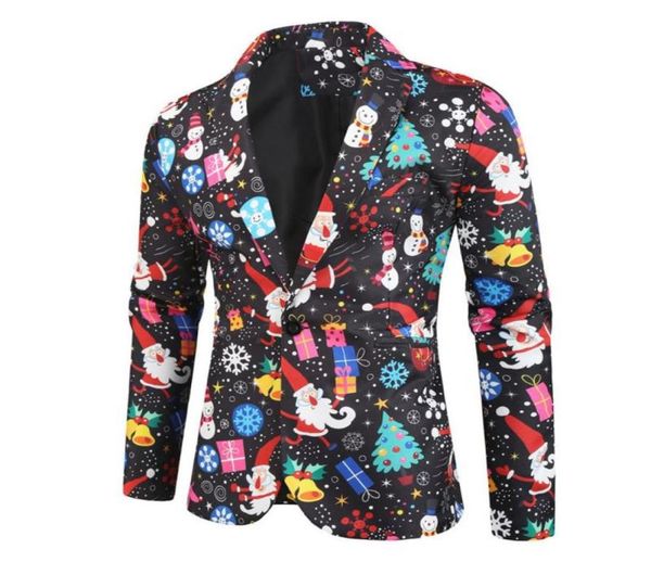 

men039s christmas suit jacket matching printed christmas shirt novelty snowmen adults xmas fancy dress cl38350655, White;black