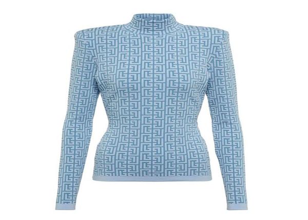 

women039s two piece pants sweater pant sets knit pencil pants winter fashion new sky blue plaid jacquard knitted half turtlenec9336812, White