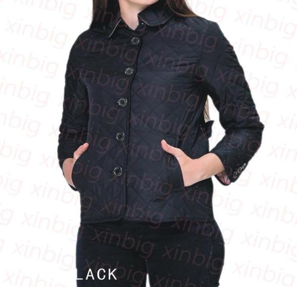 

women button jacket winter autumn fashion cotton slim british style plaid quilting coat6601729, Black;brown