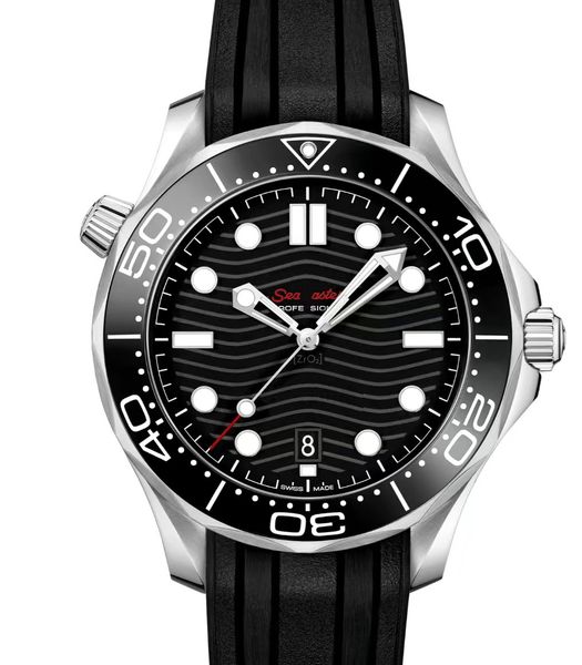 

classic luxury 42mm automatic mechanical watches sapphire 300m diving watch movement watches, Slivery;golden