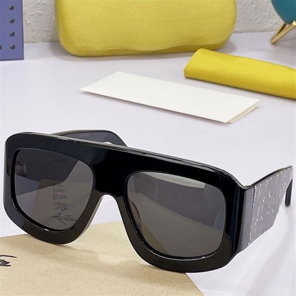 

sunglasses for men women oversized rectangular letter frame black brown green lenses uv protection wild retro style fashion sun gl267b, White;black