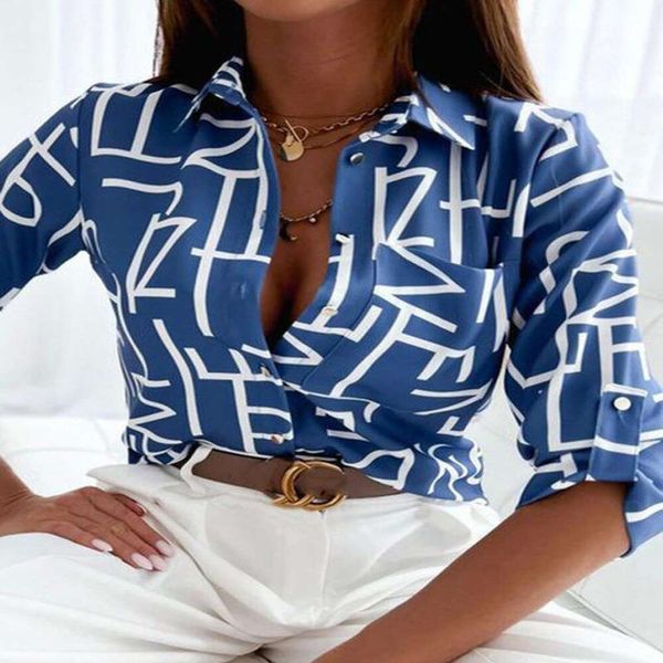 

womens spring and blouses autumn blouse long sleeve elegant print, White