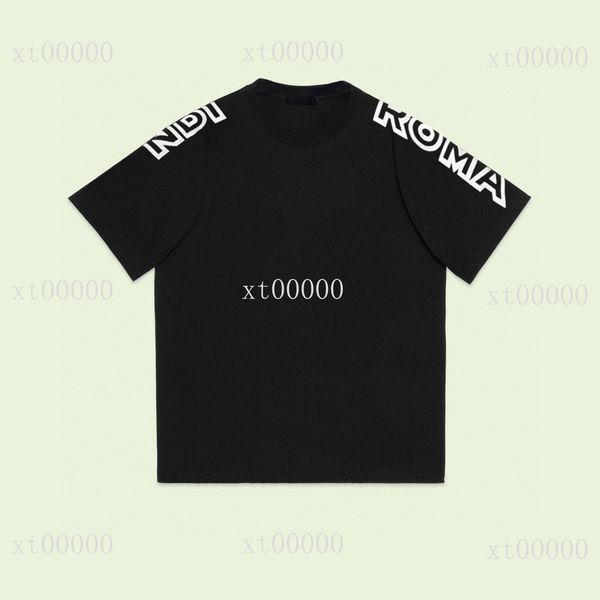 

23ss designer letter printed t shirts tee sweatshirt fashion high street short sleeves summer casual t-shirt breathable men women crew neck, Black;brown