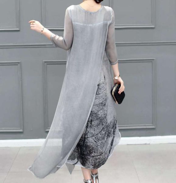

dresses irregular silk casual like dress in summer012342466311, Black;gray
