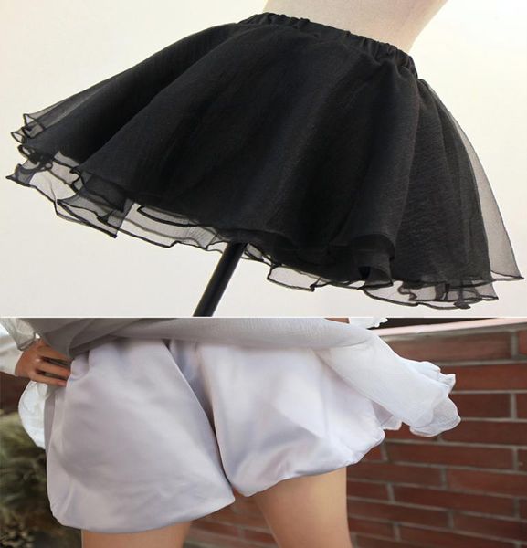 

mini short puffy black tulle skirt with ruffles fashion tutu 62 colours woman midi elastic waist puls size 202216052580