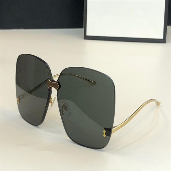 

new 0352 designer sunglasses for women fashion wrap sunglass frameless coating mirror lens carbon fiber legs summer style qual172b, White;black