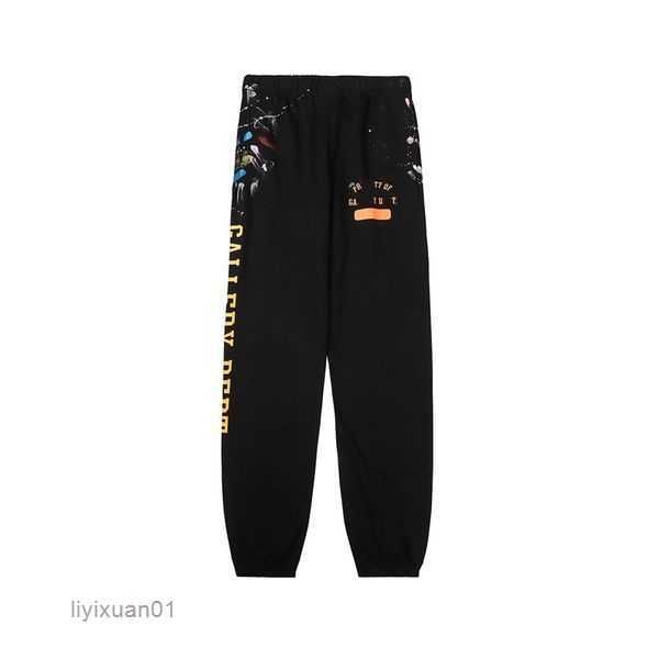 

galleries dept pants shorts jeans pants sweatpants speckled classic letters print men women couple loose versatile casual straight xck0, Blue
