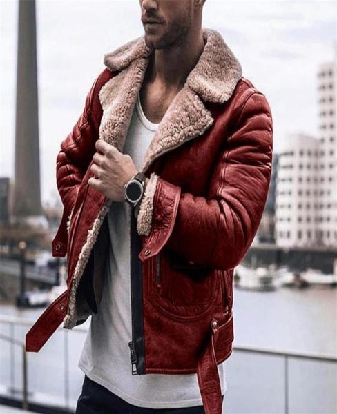 

men039s jackets 2021 autumn faux leather coat long sleeve plus size men jacket casual winter windproof fluffy zipper lapel over2894266, Black;brown