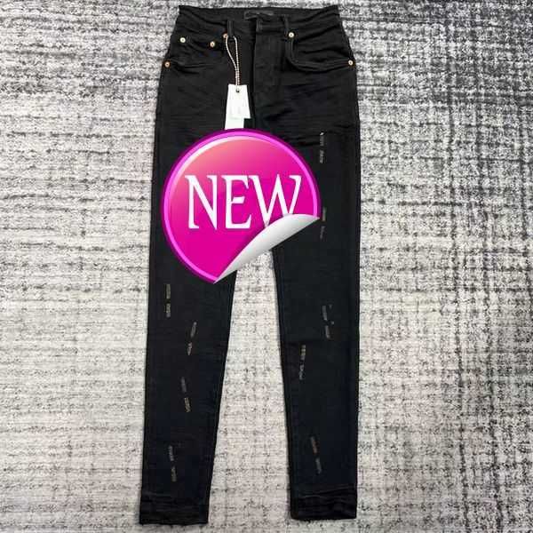 

mens purple jeans designer stacked long pants ksubi ripped high street brand patch hole denim straight fashion streetwear pant 4 2orx, Blue