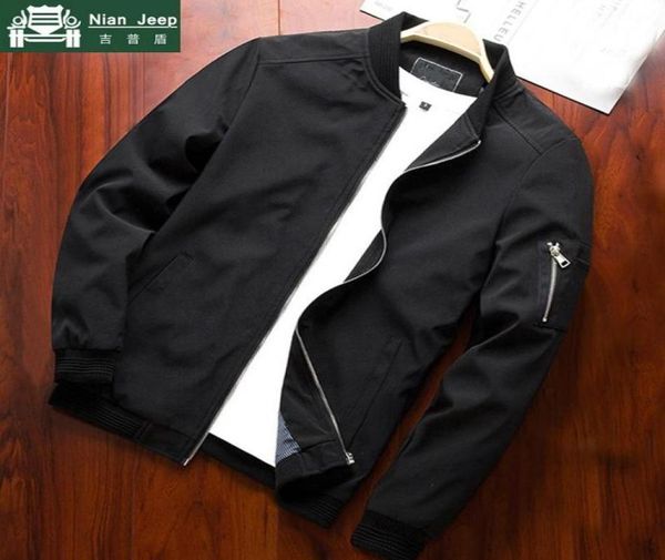 

spring autumn bomber jacket men casual thin slim baseball jackets male fashion windbreaker flight mens coats plus size m6xl men9106412, Black;brown