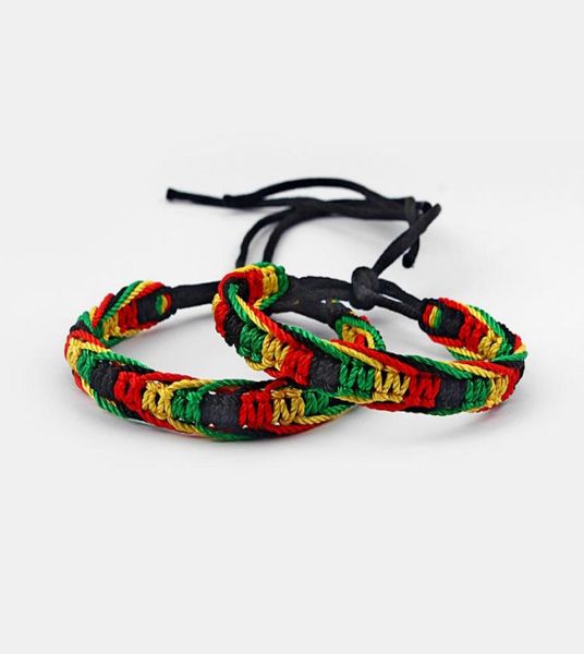

50pcs handmade rasta hippie jamaican color friendship bracelet fine jewelry2174800, Black