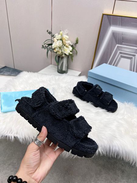 

designer sandals sandal slippers women suede leather slides luxury orans slide slippers blue green canvas beige 0702, Black