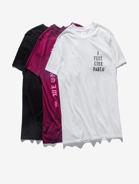 

mens t shirt season 3 i feel like pablo tee short sleeve oneck tshirt letter print sportwear4978291, White;black