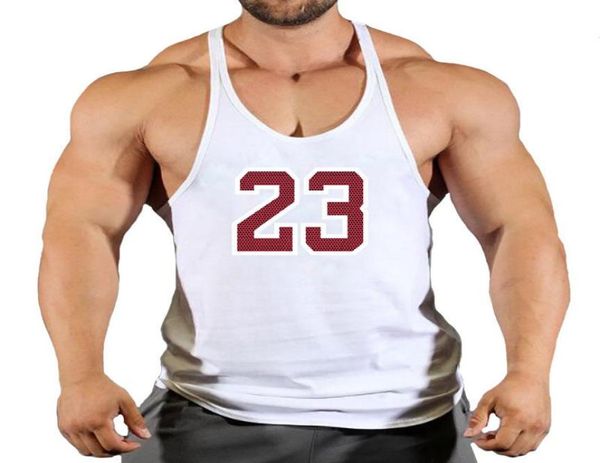 

men039s tank fashion cotton sleeveless shirts men fitness shirt mens singlet bodybuilding workout gym vest5840354, White;black