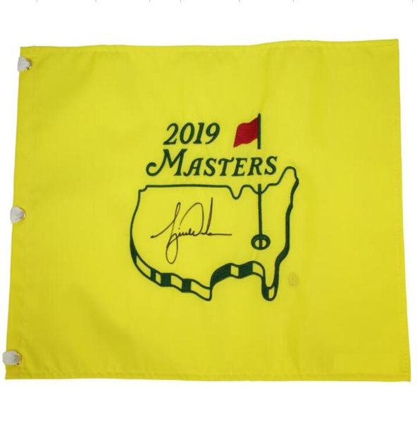 

tiger woods signed autographed 2019 masters embroidered flag2178623