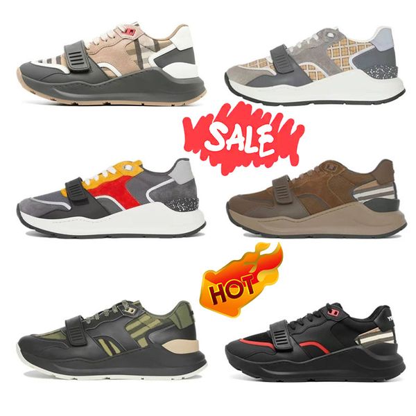 

designer casual shoes real leather classic plaid trainers berry stripes shoe fashion trainer for man woman bur color bar sneakers outsole co, Black