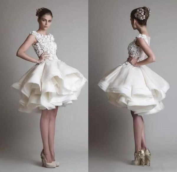 

designer wedding gowns short design colour ivory sleeveless knee length ball gown girls039 modern bateau wedding dresses organz2753225, White