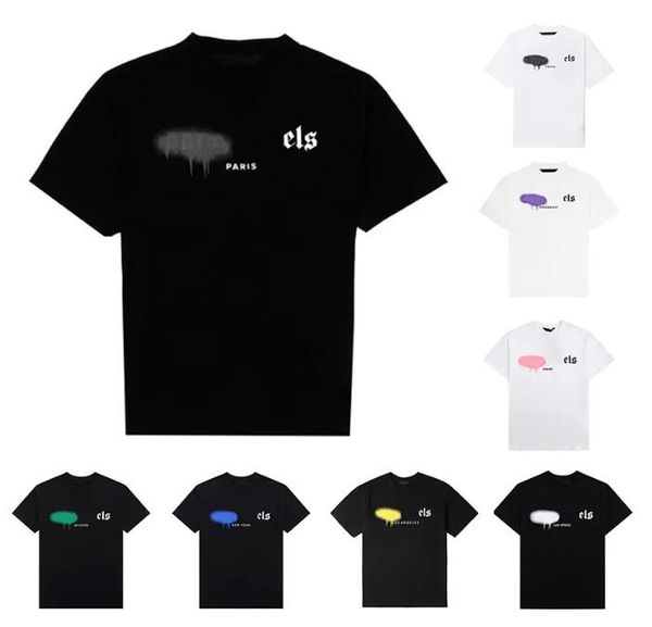 

2023 t-shirt designer graphic t-shirt designer clothing maglietta angel represents luxury clothing cotton breathable print splash ink size s, White;black