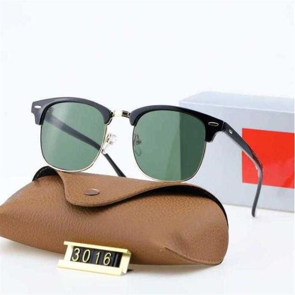 

luxury designer sunglasses for men women square half frame pilot sun glasses classic fashion eyewear lunettes de sole298d, White;black