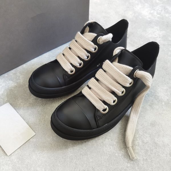 

black genuine leather jumbo lace designer boots trainer sneaker high street rock booties