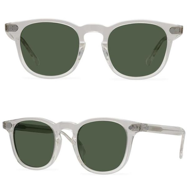 

brand designer men women sunglasses square frame vintage eyewear shades gray green lenses eyeglasses plank frames retro sun260d, White;black