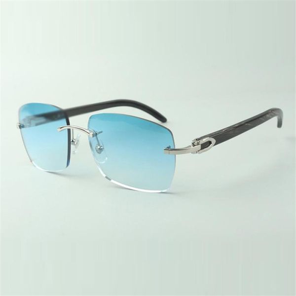 

classic designer sunglasses 3524025 natural black textured buffalo horn temples glasses size 18-140 mm285f, White;black