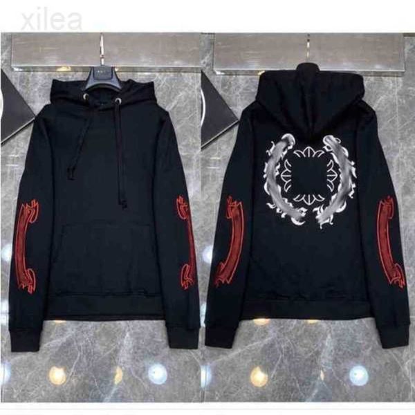 

fashion luxury men's jackets designer zipper sweatshirts heart horseshoe cross print brand ch hoodies women chromes coat casual pullove, Black