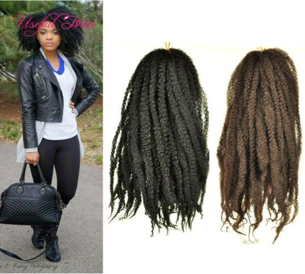 

18inch afro kinky curly hair bundles soft marley braid crochet hair extension synthetic braiding hair crochet braids for black wom3220345
