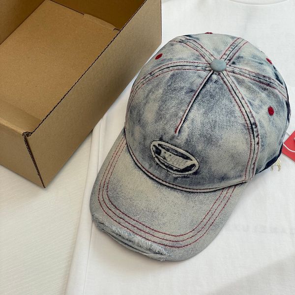 

denim washed baseball cap for women men luxe adjustable pattern ripped casual snapback hats, Blue;gray