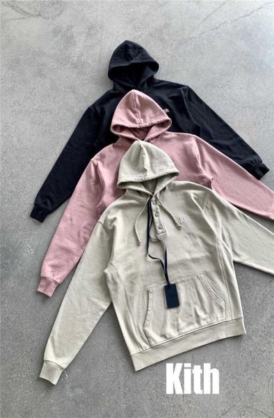 

men women 11 pullover kith hoodies thicken sweatshirts oversized embroidered kith hoodie y08025817626, Black