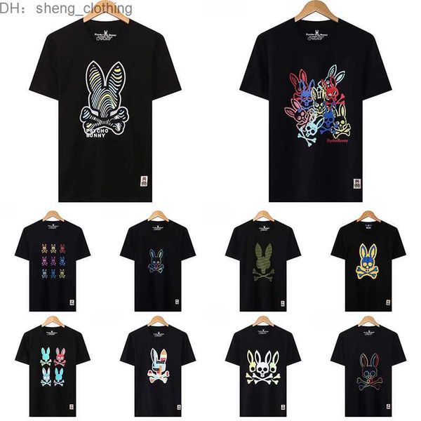 

psycho bunny psycho bunny short mens t shirt psycho bunny print womens 2023 new design multi style men fashion tshirt couple short sleeve ma, White;black