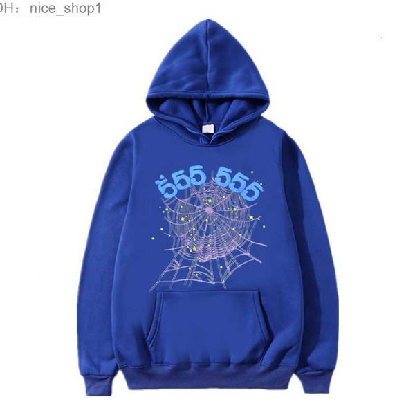 

mens designer sweater sp5der womens hoodie 555555 angel men women heavy fabric spider web sweatshirts pullover esz8, Black