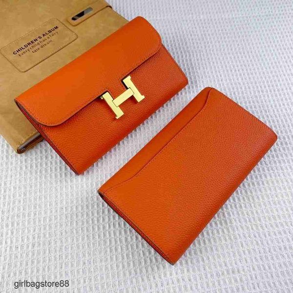 

medium purse designer buckle wallet bag handheld bags multi ladies wocbag length hremes hardware litchi simple patterned togo leather o1ya, Red;black