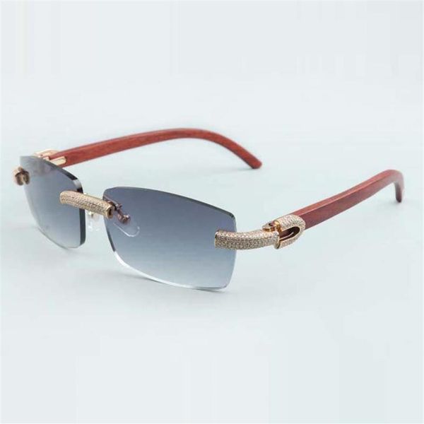 

micro-paved diamond sunglasses 3524012 with original wood legs and 56 mm lens286i, White;black