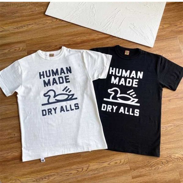 

men's t-shirts good quality swimming duck human made fashion shirts men 1 1 human made harajuku style women tee cute short sleeve, White;black