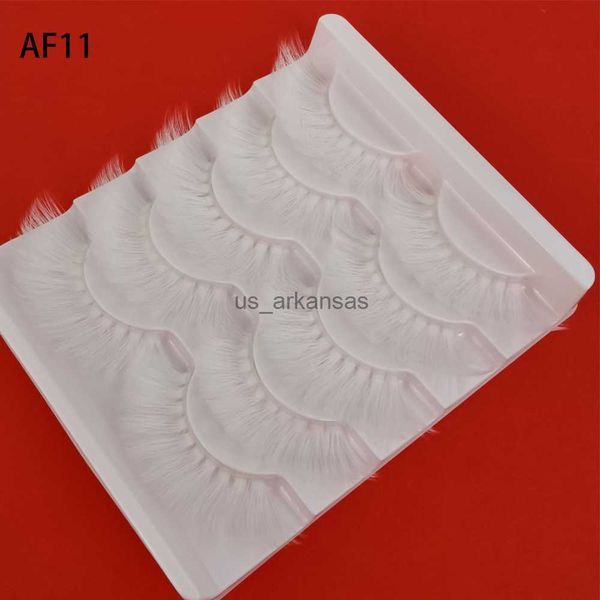 

false eyelashes 5 pairs of white colorful natural cross false eyelashes anime imitation makeup masquerade must use false eyelashes exaggerat