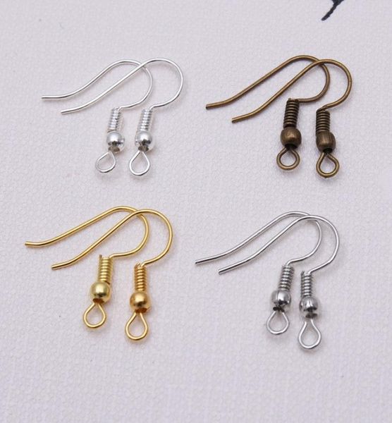 

diy earrings hooks whole vintage fashion alloy bead spring earring hook jewelry findings components lp0025568590