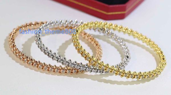 

jewelry clash series bangle never fade luxury brand bangles classic 18 k gold style bracelet quality exquisite gift, Black