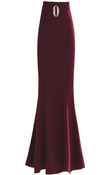 

skirts autumn winter woolen mermaid skirt women high waist pacakage hip midicalf trumpet4211096, Black