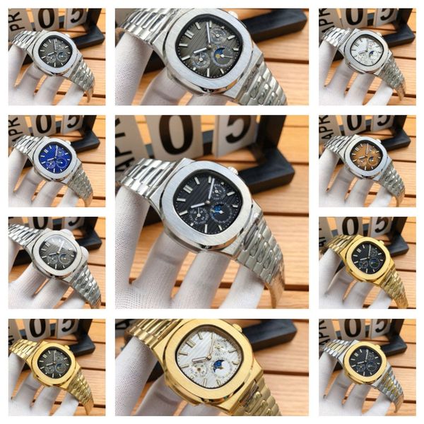 

festive gift mens watch watch high -quality men watch waterproof 50m automatic robotic watch sapphire magoto multi -function watches 904l st, Slivery;brown