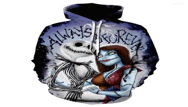 

men039s hoodies spring and autumn 3d printed fashion hoodie womenmen39s casual nightmare hooded sweatshirt before christmas7543386, Black