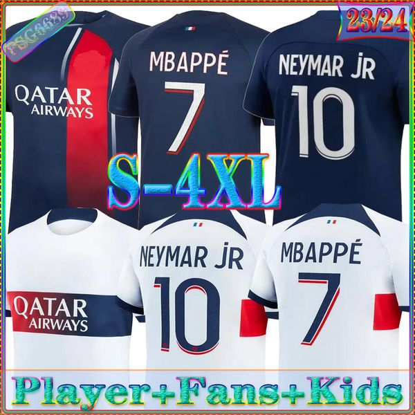 

2023 2024 mbappe hakimi player 30 10 soccer jersey vitinha n.mendes 22 23 24 maillots de football verratti men kids kit shirt uniforms homme, Black;yellow