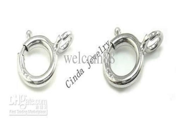 

10pcslot 925 sterling silver round clasp for diy craft fashion jewelry gift 5mm w2256087715
