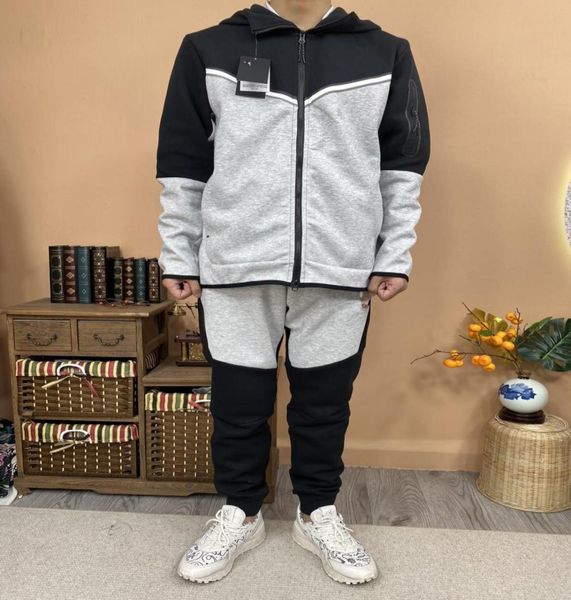 

tech fleeces tracksuits jackets pants mens womens sports pants hoodies space cotton trousers man tracksuit bottoms te3256485, Black