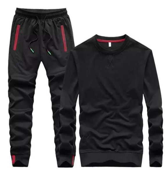 

men039s tracksuits autumn embroidered pant oneck long sleeved casual suit tracksuit men track two piece streetwear clothes swe7627753, Gray