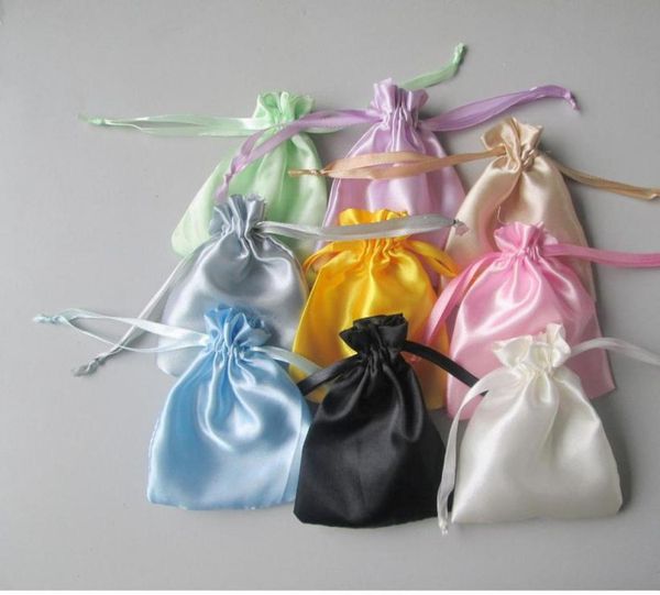 

jewelry pouches silk drawstring small pouch stain chocolate bags candy christmas gift packing whole4774144, Pink;blue